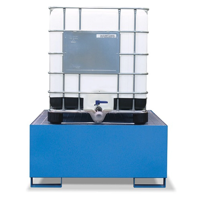 Vendita online Porta cisterna ecologico 1000 litri mm.1350x1504x630H - Blu RAL5012+Zincato